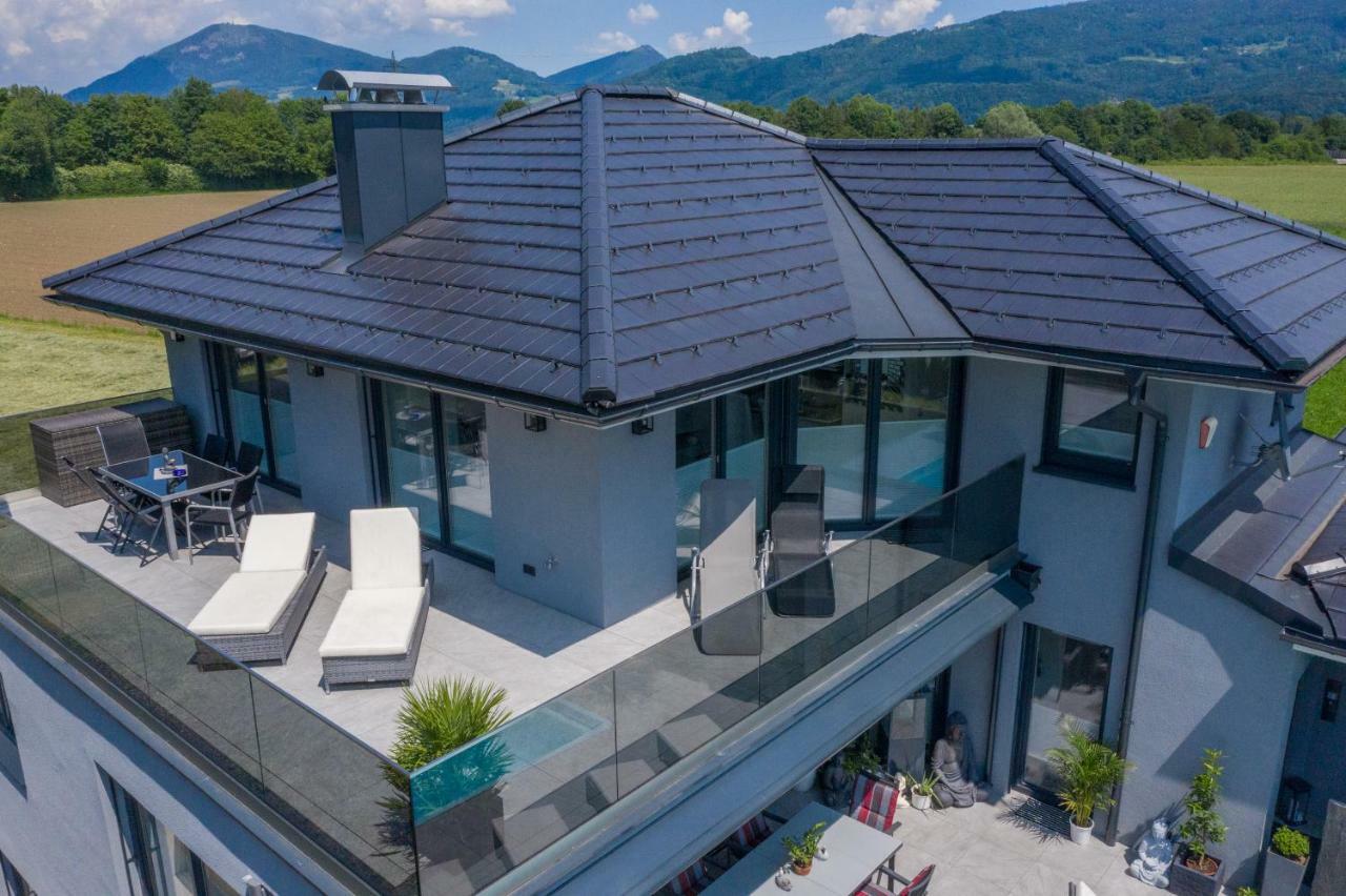 Luxuriöse Penthaus Wohnung Anif Exterior foto
